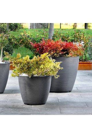 Urban Ring 57 Plastik Saksı Gri