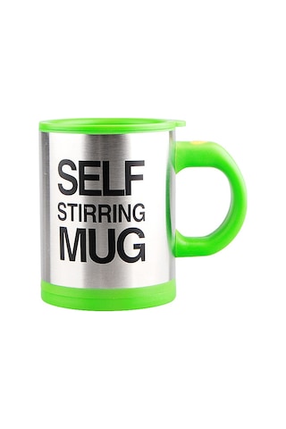 Kişiye Özel Kendini Karıştıran Mikser Kupa Termos Bardak Yeşili - Çok Renkli