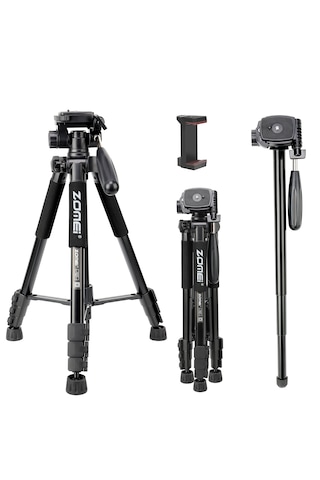 Q222 Profesyonel Tripod-monopod, Telefon Tutucu Ve Çanta li 152cm Maksimum Yükseklik