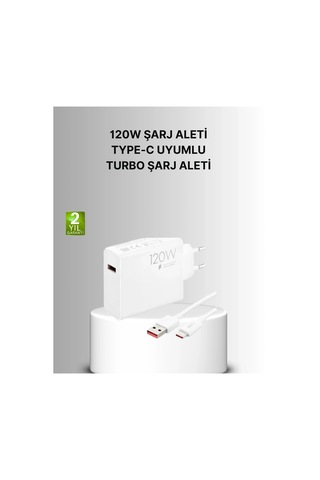 Buğz 120w Mi Turbo Akıllı Tanıma Çipli Hızlı Şarj Cihazı Taşınabilir Ve Dayanıklı