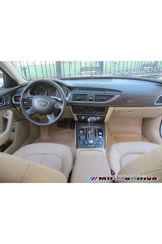Audi A6 C7 Bej Havuzlu 3D Paspas. 2011-2018