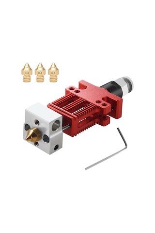 Dofolink 3d Yazıcı Ek Parçası: Cr-6 Se Ekstruder Hotend Seti Ekstruder + 3 Adet 0.4mm Tts Uç + İç İkiz Açılı Anahtar