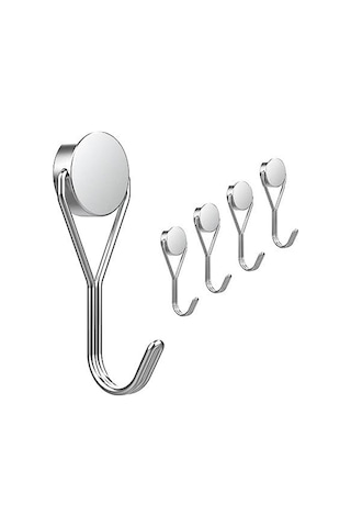 Monyee 4 Adet Dairesel Döner Manyetik Hook: 360 Dönebilen, Delik Yaptırmadan, Mutfak/banyo İçin Güçlü Tutucu Diğer