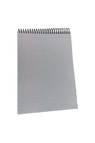 The North Üstten Spralli Sert Kapak Cilt Bezi 120 Yaprak Çizgili Defter Siyah