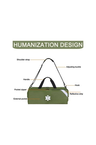 Tongxida Yeşil Oxford Kurtarma Çantası - 26x54x22cm İlk Yardım Paketi, Acil Durumlar İçin Taşınabilir Çanta, Çok Renkli Çok Renkli