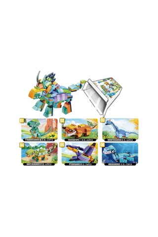 Kızılkaya Bricks 6 Lı Dinozor Seti 408 Parça Sm2505