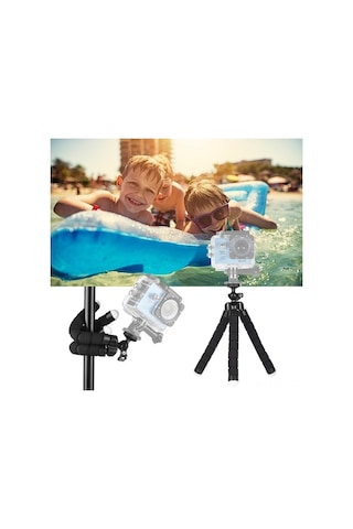 Pazly Gopro Akaso Ek7000 İçin 18 Parçalı Aksiyon Kamera Aksesuar Seti, 360 Derece Tripod