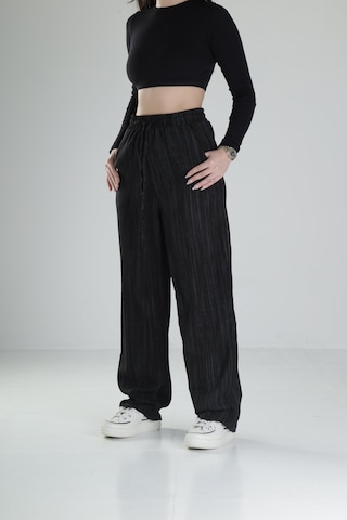 Cocopelli Aerobin Keten Kumas Siyah Baggy Pantolon Coc1881 Siyah