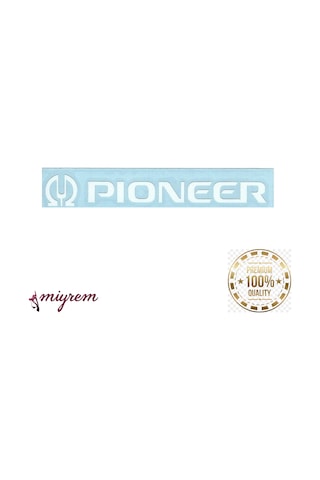 Miyrem Oto Aksesuar-pioneer Logo Sticker -beyaz 15x 2.5 Cm 15 X 2.5 Cm