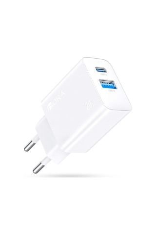 20w Dual U+c Şarj Aleti-usb-c Ve Usb-a Çift Çıkış - Hızlı Şarj Cihazı - Taşınabilir Tasarım
