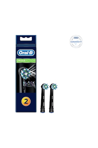 Oral-B Cross Action Şarjlı Diş Fırçası Yedek Başlığı Siyah 2'li