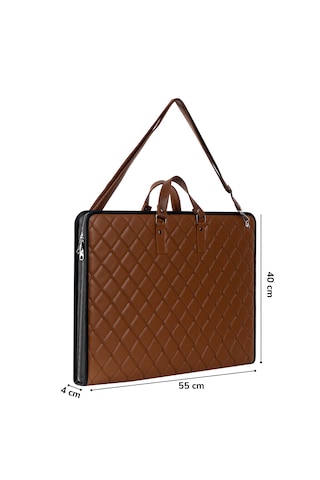 Gözde Proje 40x55 Cm Suni Deri Proje/resim Çantası Cepli Taba Kapitone