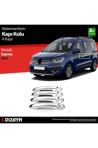 S-dizayn Renault Express Krom Kapı Kolu 4 Kapı 2021 Üzeri