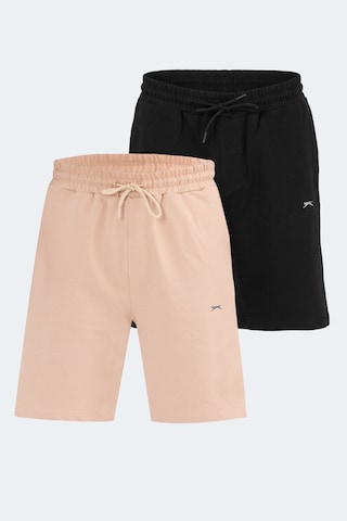 Slazenger Kallıe 2 Li Set Erkek Şort Siyah - Bej