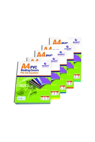 Mapi A/4 Cilt Kapakları 160 Mikron Siyah Renk 100 Lü Mapi A/4 Cilt Kapakları 160 Mikron Siyah Renk 100 Lü