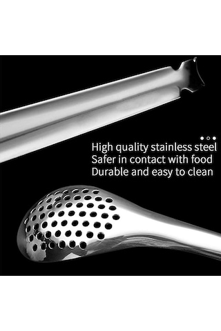 Fastbuy Küresel Kaşık 2'li Paslanmaz Çelik Moleküler İzlenebilir Gümüş Kaşık