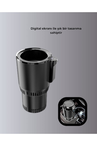 Hepsi Araba Bardaklığı Isıtma Soğutma Ayarlı Çakmak Girişli Akıllı Model Najmaddin Çok Renkli