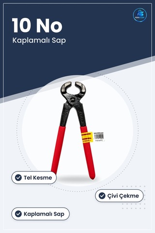Kerpeten No Kaplamalı Saplı Kesici Pense Tel Kesme Çivi Çekme Hır