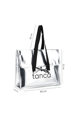 Tamer Tanca Unisex Tekstil Gümüş Orta Bez Poşet Çanta 1223 3500 Orta Boy/gumus