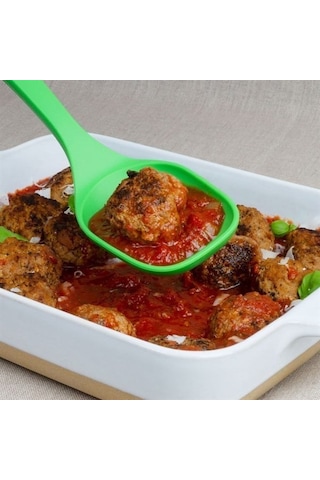 Lurch - Platin Silikon Servis Kaşığı 33,5 Cm Yeşil - Yanmaz, Yapışmaz, Bükülmez, Çizmez, Tat Ve Koku Bırakmaz - 240094
