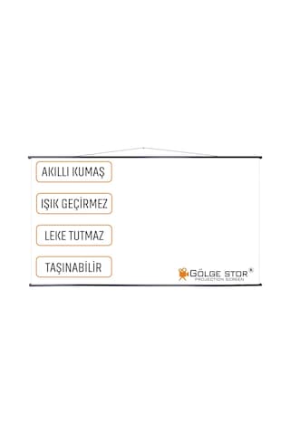 Gölge Stor En150cm Boy95cm Projeksiyon Perdesi Duvar Askılı Taşınabilir Yeni Akıllı Kumaş Işık Geçirmez 4k-8k