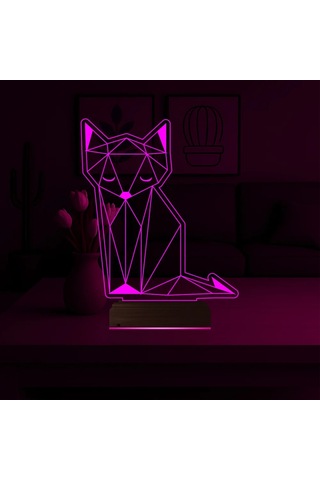 Luvivia Kurnaz Tilki 3d Lamba - Masa Gece Lambası Şeffaf
