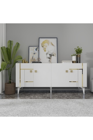 Maddera Konsol Beyaz-altın