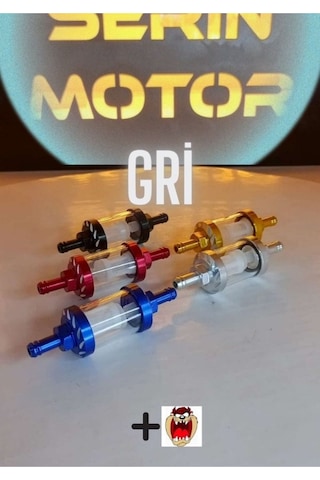 Cg Cup Motosiklet Temizlenebilir Gri Benzin Filtresi+stcker