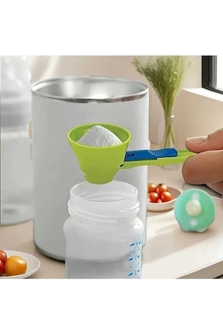 Trendooze Green 2si1 Protein Ölçeği Kayar Huni Mutfak Gadget İçecek Ölçer Yeşil Yeşil