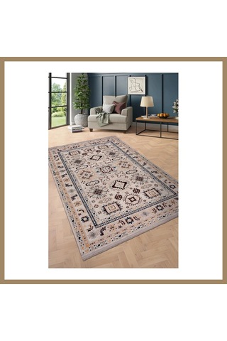 Kahveci.store Youdayhomecollection Kuzey Model Halı Robot Süpürgeye Uyumlu Ebat: 80x150 22 Çok Renkli