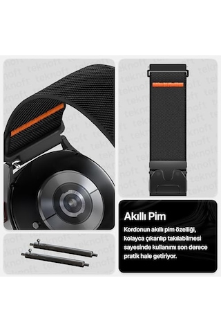 22mm İle Uyumlu Saatler İçin Steel Loop 46mm Yumuşak Kumaş Kordon Watch Gt6 Pro/gt6/gt5 Pro/gt5/gt4/watch 4 Pro/gt3/gt3 Pro/gt2/gt2 Pro