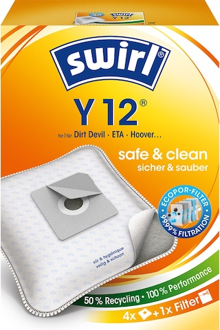 Swirl Y12 EcoPor Alaska Tristar ve Severin Elektrikli Süpürgeler için Toz Torbası