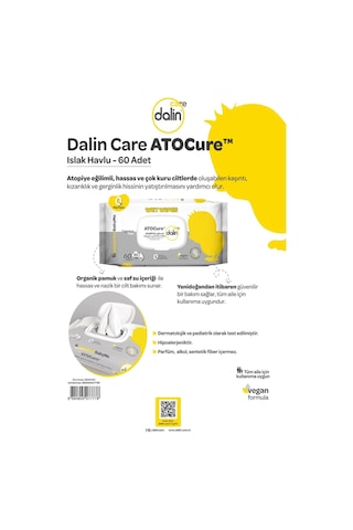 Dalin Atocure Islak Mendil 60'lı Tekli