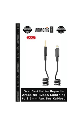 Özel Seri İletim Hoparlör Araba Nb-r255a Lightning To 3.5mm Aux Ses Kablosu