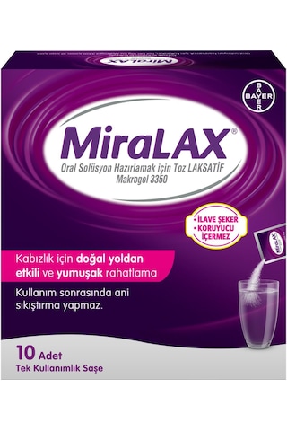 Miralax Oral Solüsyon Hazırlamak İçin Toz Laksatif Makrogol 3350