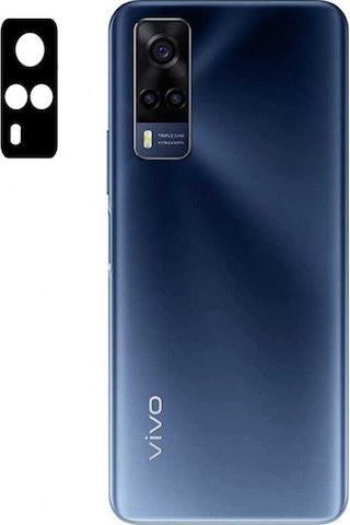 Vivo Y53S 4G 3D Kamera Lens Koruma Camı Siyah