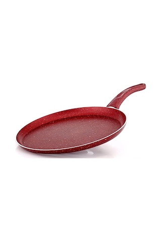 32 Cm Granit Krep Tavası - Kırmızı Kırmızı