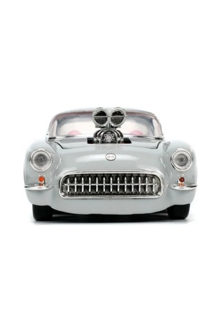 Jada Looney Tunes Bugs Bunny Figürü Ve 1957 Chevrolet Corvette Model Aracı