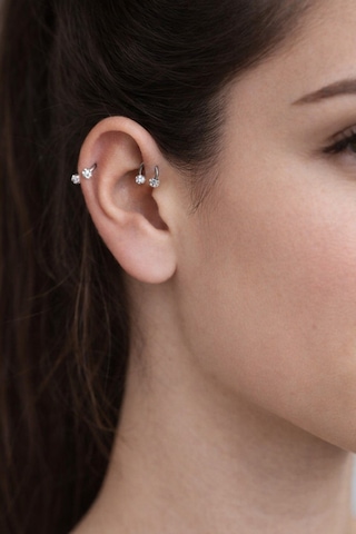 316l Cerrahi Çelik Silver İki Ucu Taşlı Top 8mm Çap Piercing 1 Adet -kararma Yapmaz- Gümüş