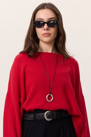 Örgü Deri Tokalı Kemer Siyah Siyah