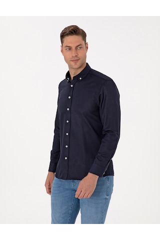 Pierre Cardin Erkek Lacivert Gömlek Desenli 50311487-vr033 Lacivert