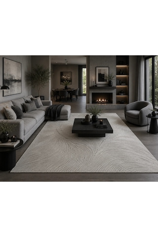 Luxess Halı Lima 1180 Gri Modern Akrilik Salon Halısı