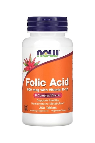 Now Foods, Folic Acid, 800 Mcg, 250 Tablet