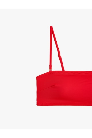 Koton Çıkarılabilir Askılı Straplez Bandeau Bikini Üstü Kırmızı 6sak10159mm