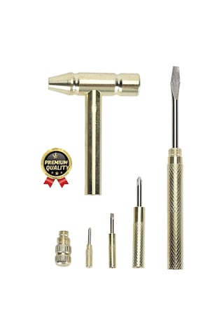 Çok İşlevli Kompakt Telefon Mücevher Kuyumcu Araba İş Ev Onarım 5 İn 1 Çekiç Tornavida Tamir Seti