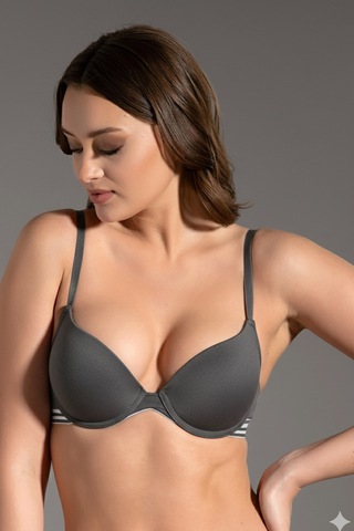 Newbra Penye Push-up Sütyen - Antrasit