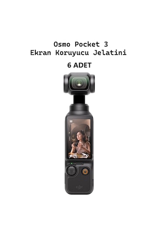 Djı Osmo Pocket 3 Uyumlu Ön 6 Adet Şeffaf Ekran Koruyucu Nano Jel