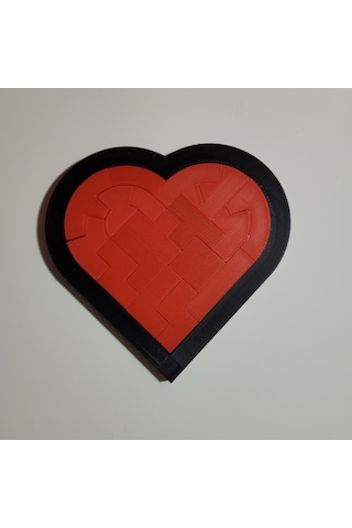 3d Baskı Kalp Puzzle Ahşap Zeka Oyunu Görünümlü Dekoratif Kalp Yapboz Sevgililer Günü Hediyesi Yetişkin & Çocuk Zeka Oyuncağı