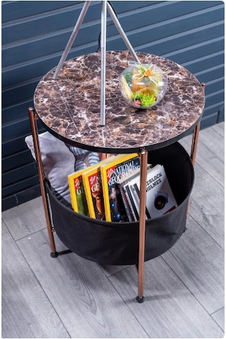 Sehpa Geniş Çantalı Premium Bronze