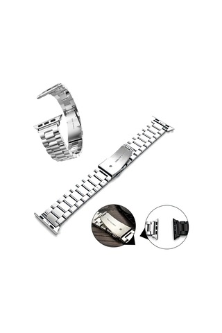 İosUyumlu 44-45-49 Mm Çelik Kordon